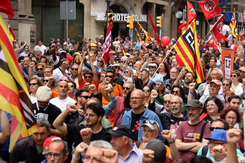 International Workers' Day demonstration in Barcelona on May 1, 2023