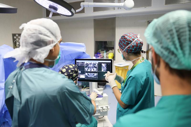 A medical team during a prostate cancer operation in Germans Trias hospital in Badalona