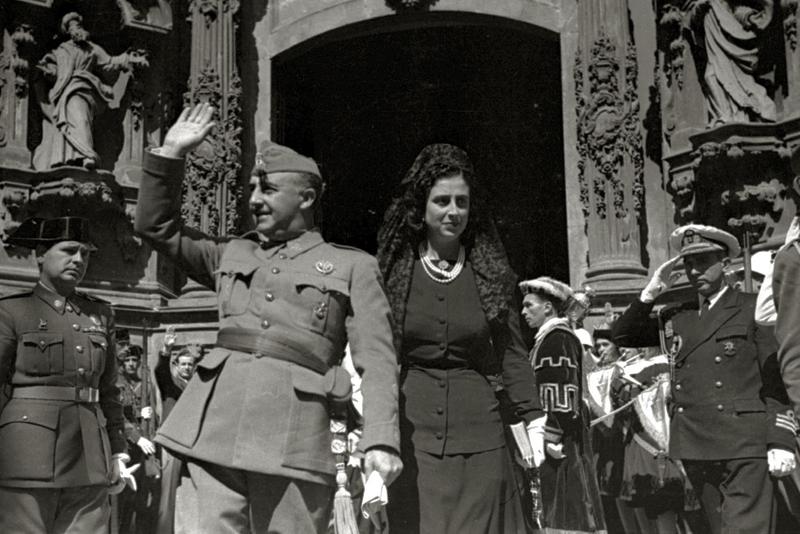 Francisco Franco and his wife Carmen Polo