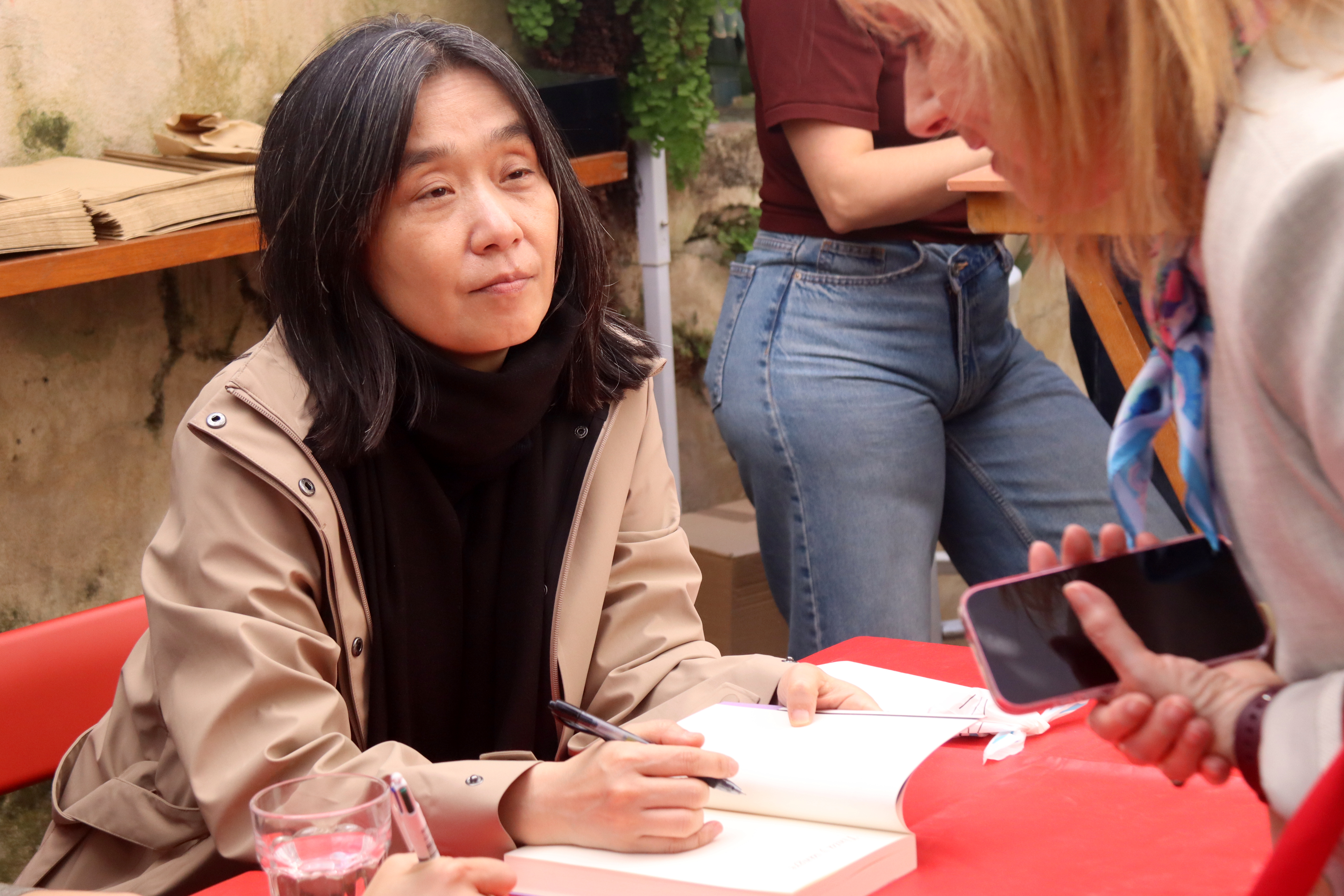 South Korean writer and 2024 Nobel Prize for Literature winner, Han Kang, signing books for Sant Jordi in Barcelona this Thursday