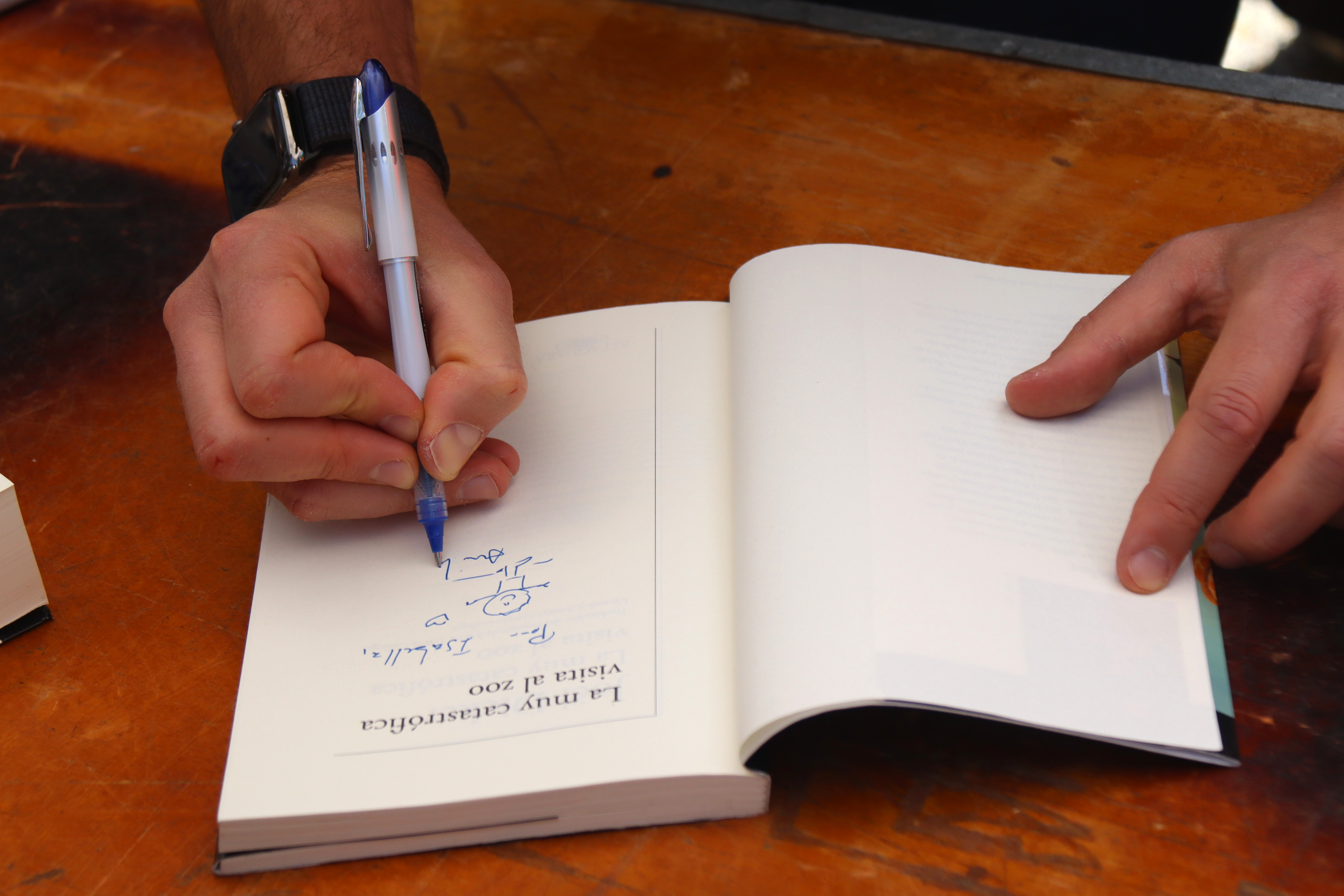 Swiss writer Joël Dicker signing books for Sant Jordi