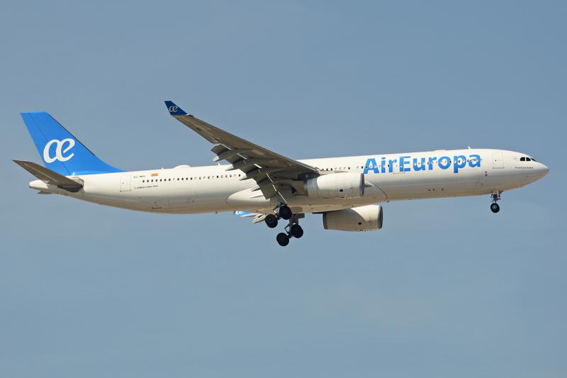 An Air Europa plane in flight