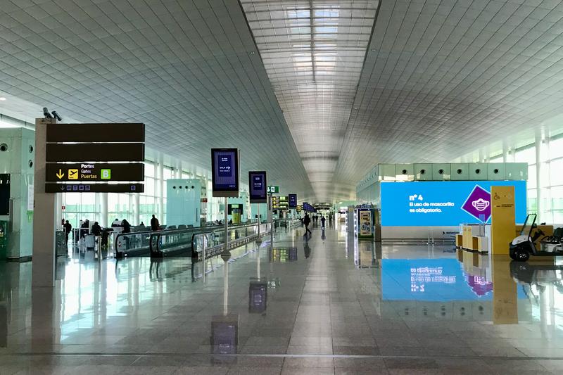 The main area of the Josep Tarradellas Barcelona El Prat airport