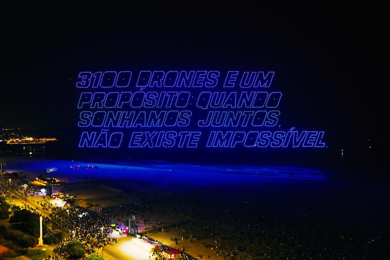 The sentence from the Flock Drone Art show that set the Guinness world record in Portugal