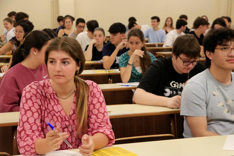 Students at the University of Barcelona taking their university entrance exam
