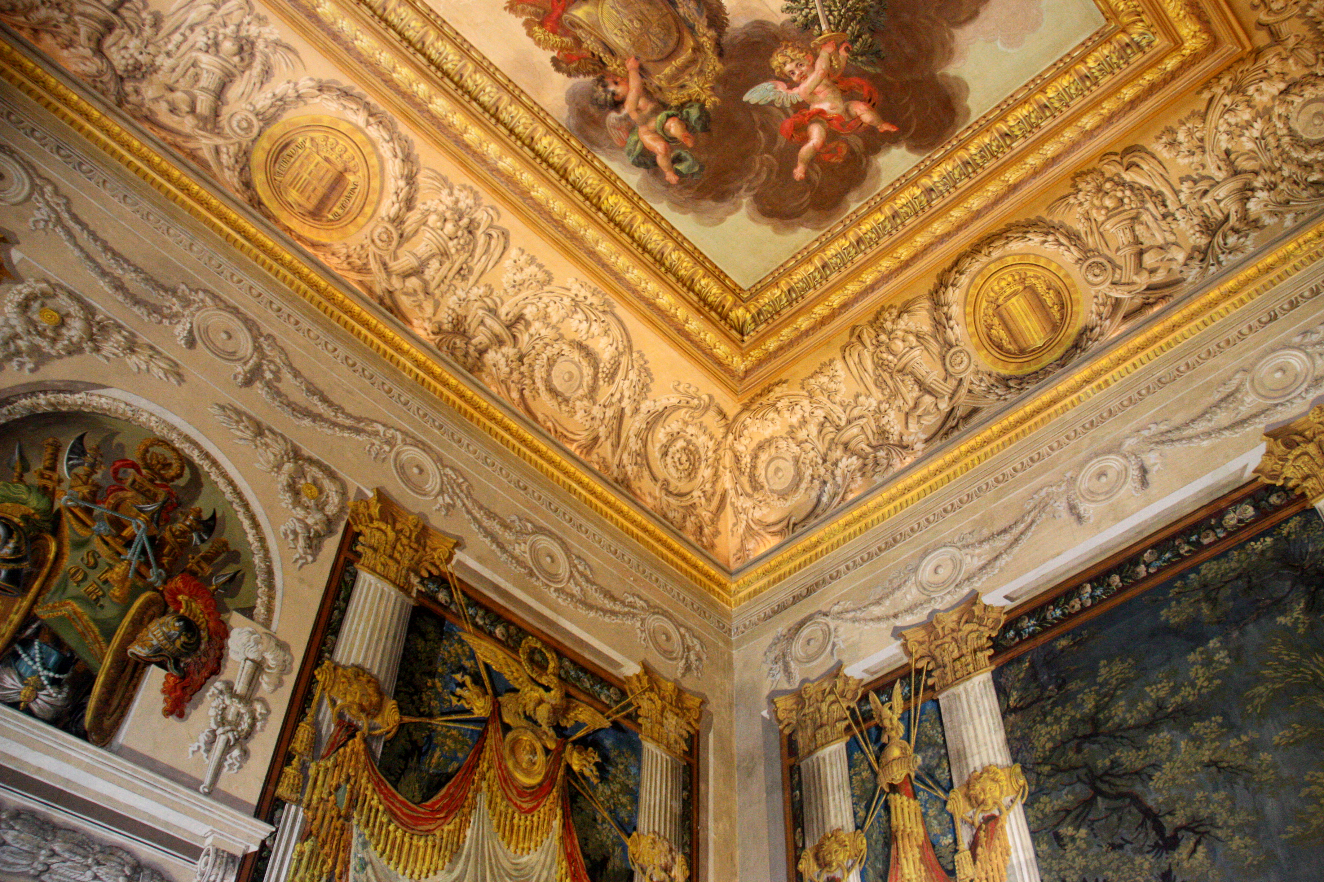 The ceiling of one of the offices at the Llotja de Mar in Barcelona.