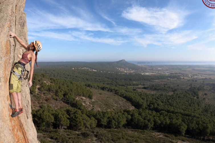 A rock climber at Montgrí, Medes Islands and Baix Ter Natural Park