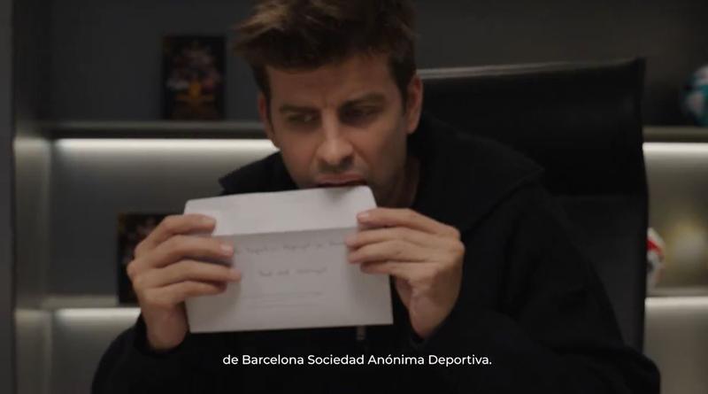 A screenshot of the video of Gerard Piqué inviting RCD Espanyol to play an exhibition Kings League format match