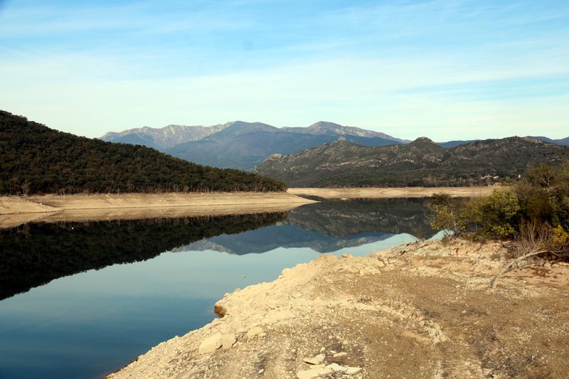 The Darnius-Boadella reservoir in February 2022. 