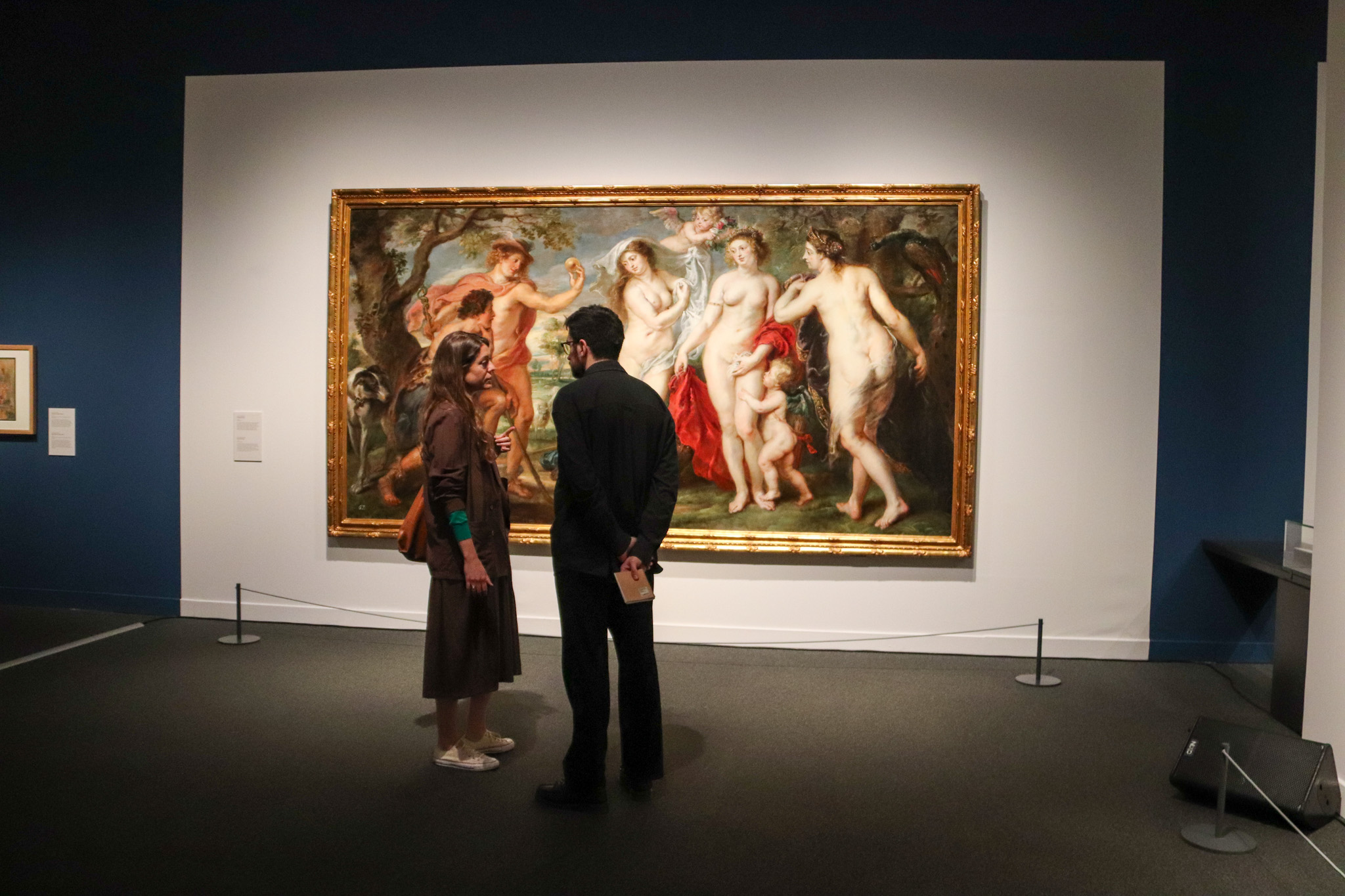 Visitors admiring the art at the exhibition