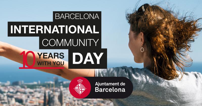 Promotional image for the Barcelona International Community Day, taking place on Saturday, October 28