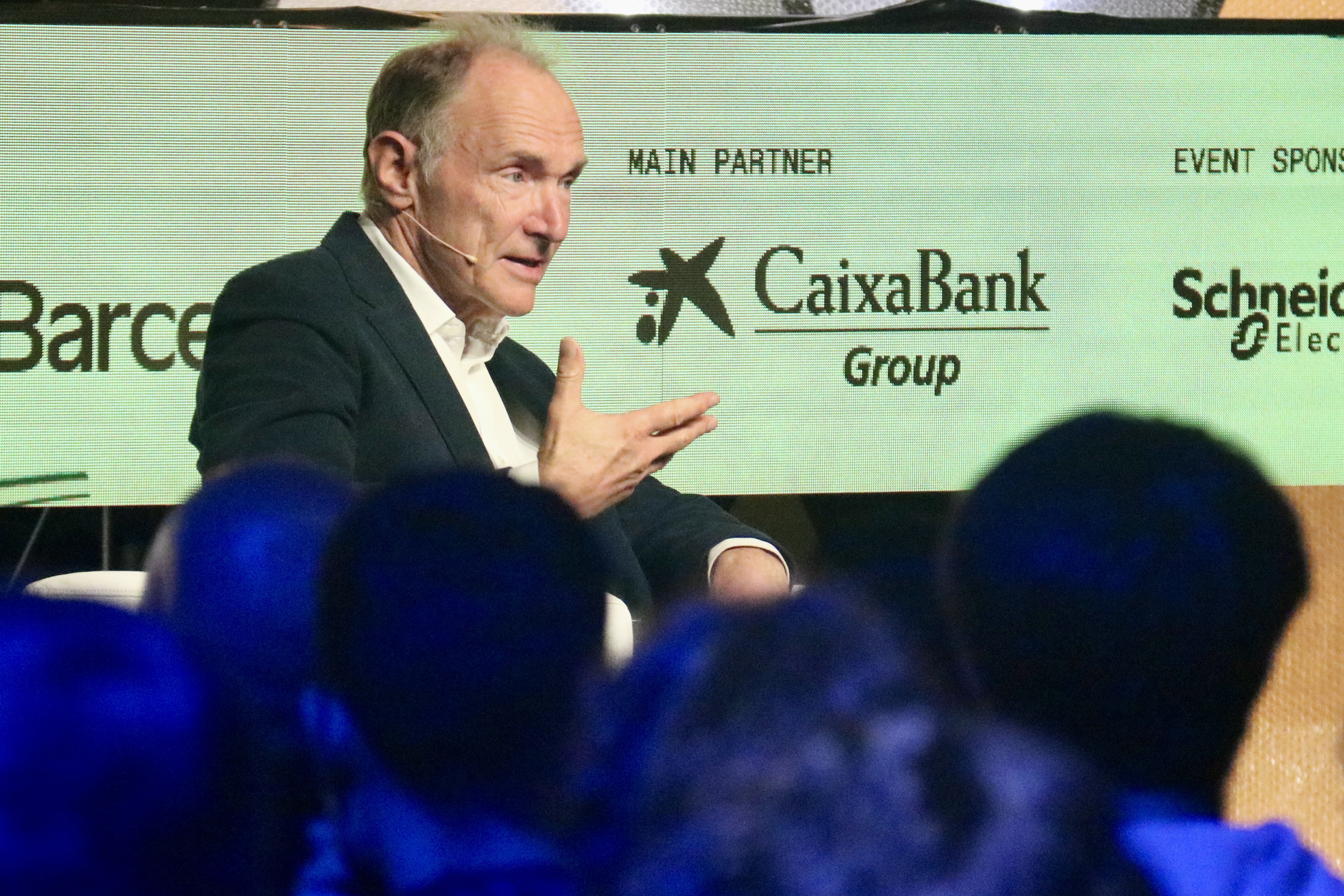 Tim Berners-Lee, inventor of the World Wide Web, during his presentation at Talent Arena 2026