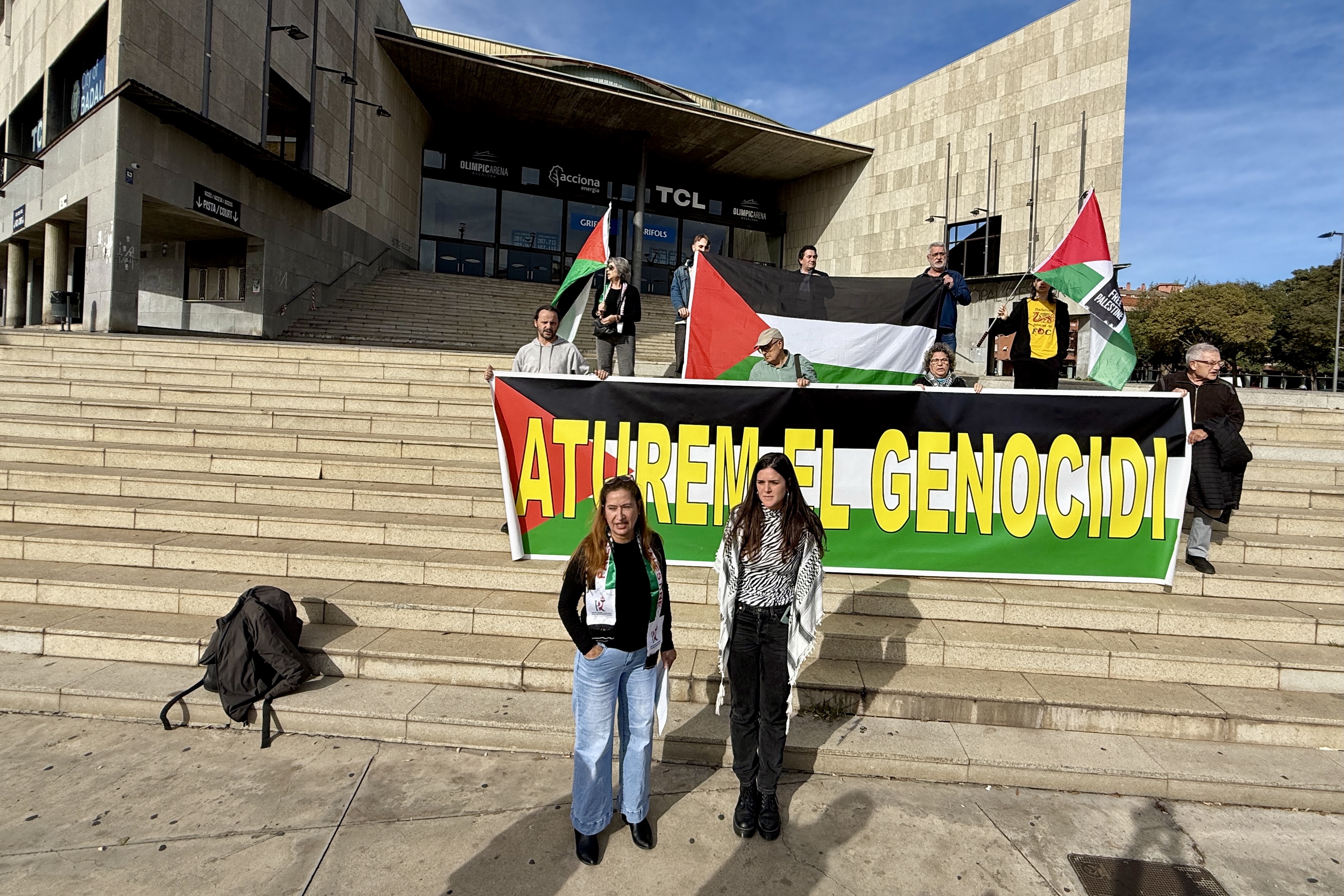Badalona Platform Against Genocide call for the basketball matchbetween Joventut de Badalona and Israel's Hapoel Natanel Holon to be called off