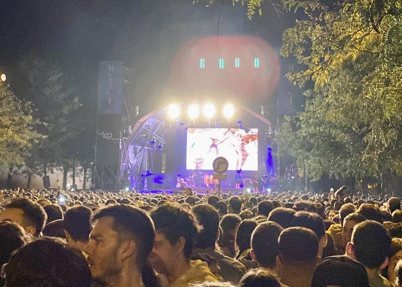 Attendees at Zona Universitària concerts area in Barcelona on September 25, 2022