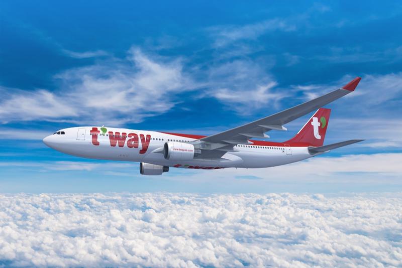 A T'way Air airplane