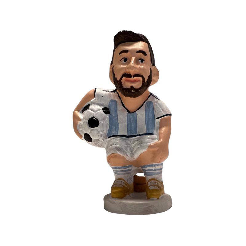 Caganer figurine of Leo Messi with the Argentina jersey