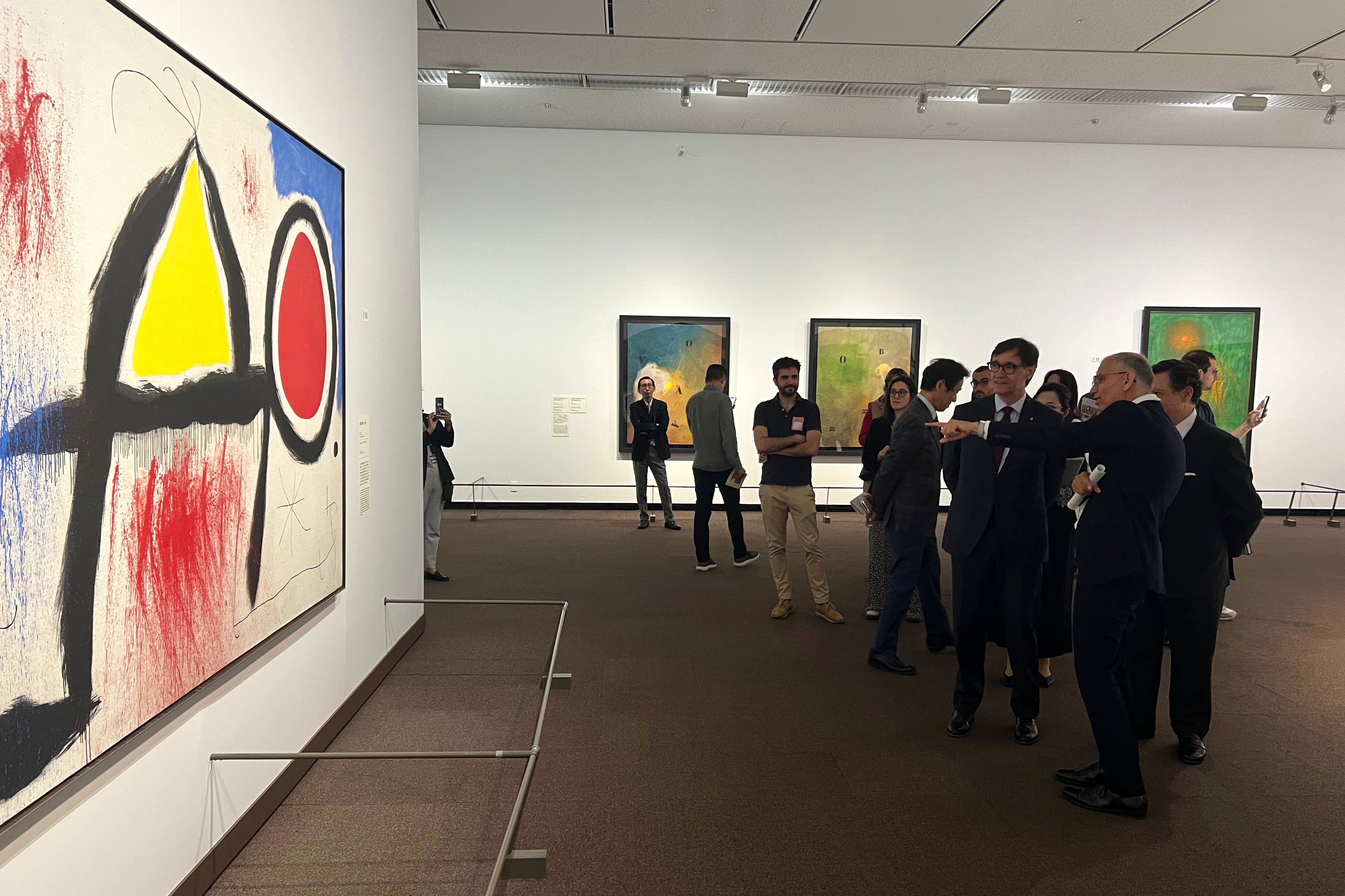 Catalan president Salvador Illa visits an exhibition on artist Joan Miró in Tokyo, Japan