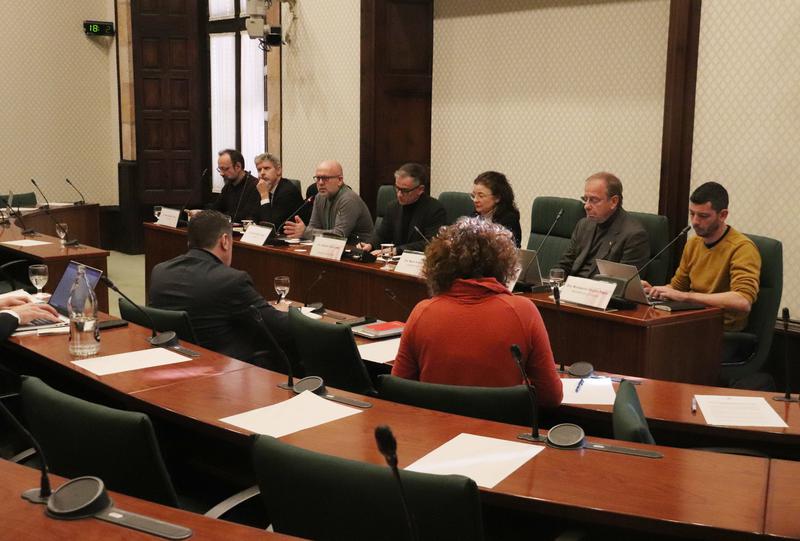 The Catalan parliament's Pegasus spyware inquiry commission listen to testimony from lawyers Gonzalo Boye, Andreu Van den Eynde and Benet Sallellas