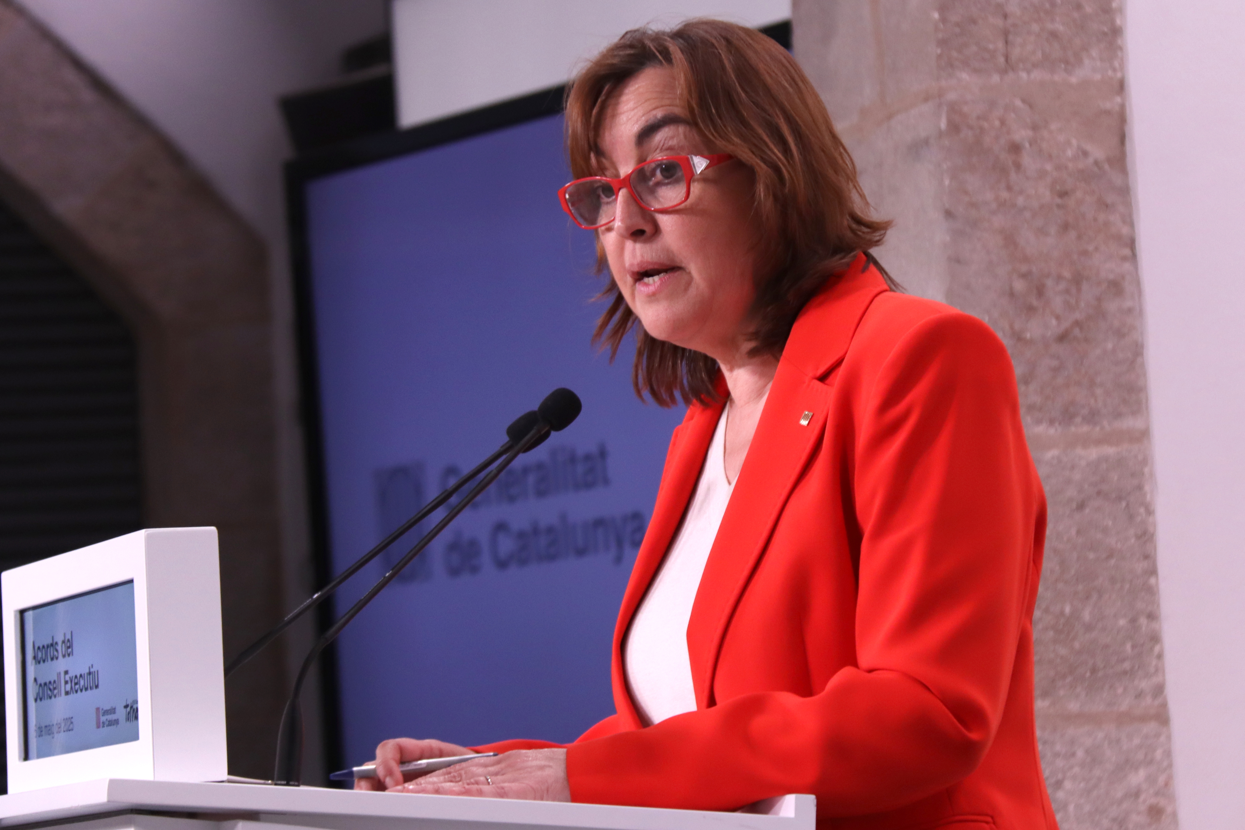 La portaveu del Govern, Sílvia Paneque, en roda de premsa després del Consell Executiu d'aquest dimarts