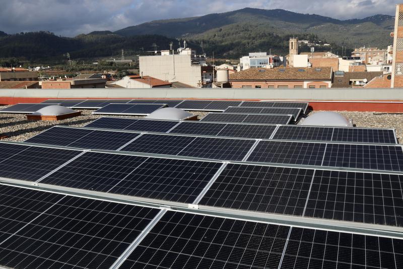 Solar panels in Caldes de Montbui
