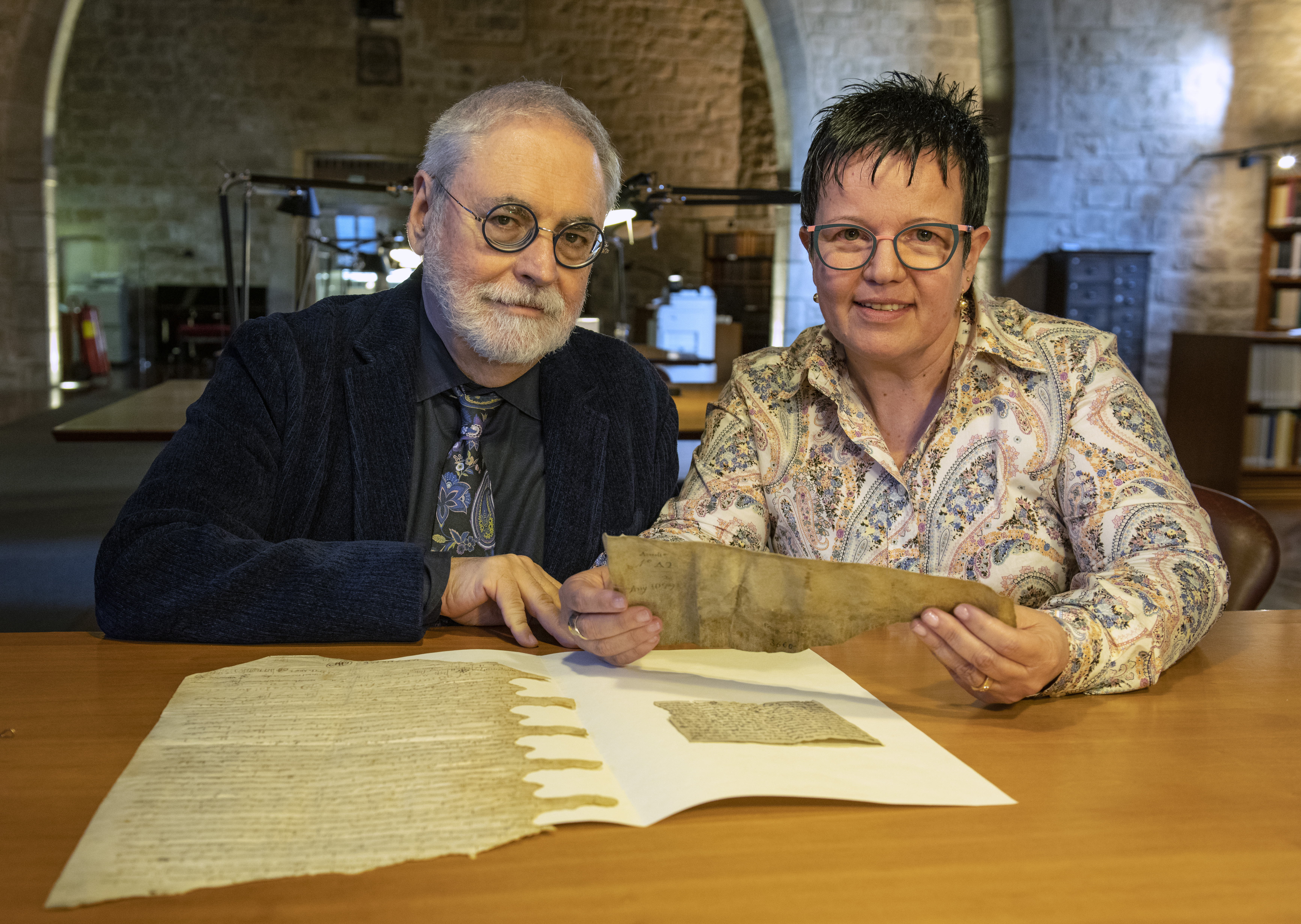 Researchers Jesús Alturo and Tània Alaix