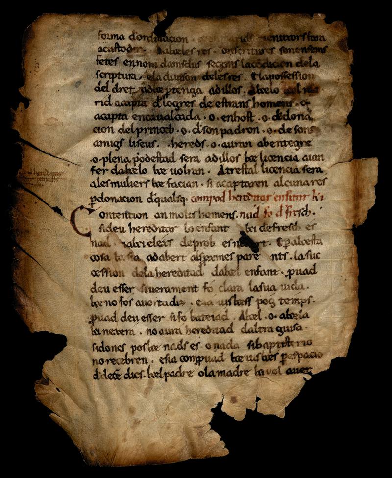 Fragment of 'Liber iudicum,' dated between 1060 and 1080