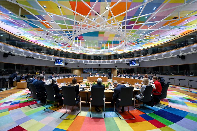 European Union leaders during a meeting about defense