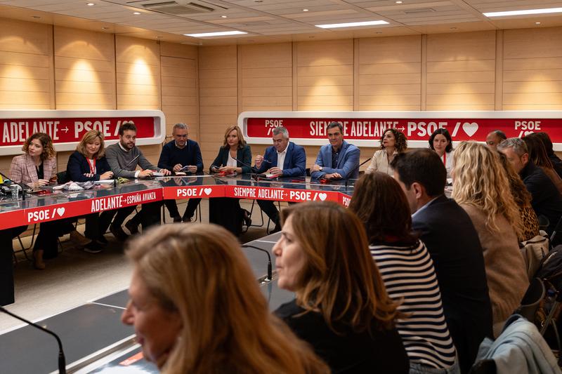 Pedro Sánchez at the Socialist Party's federal committee meeting
