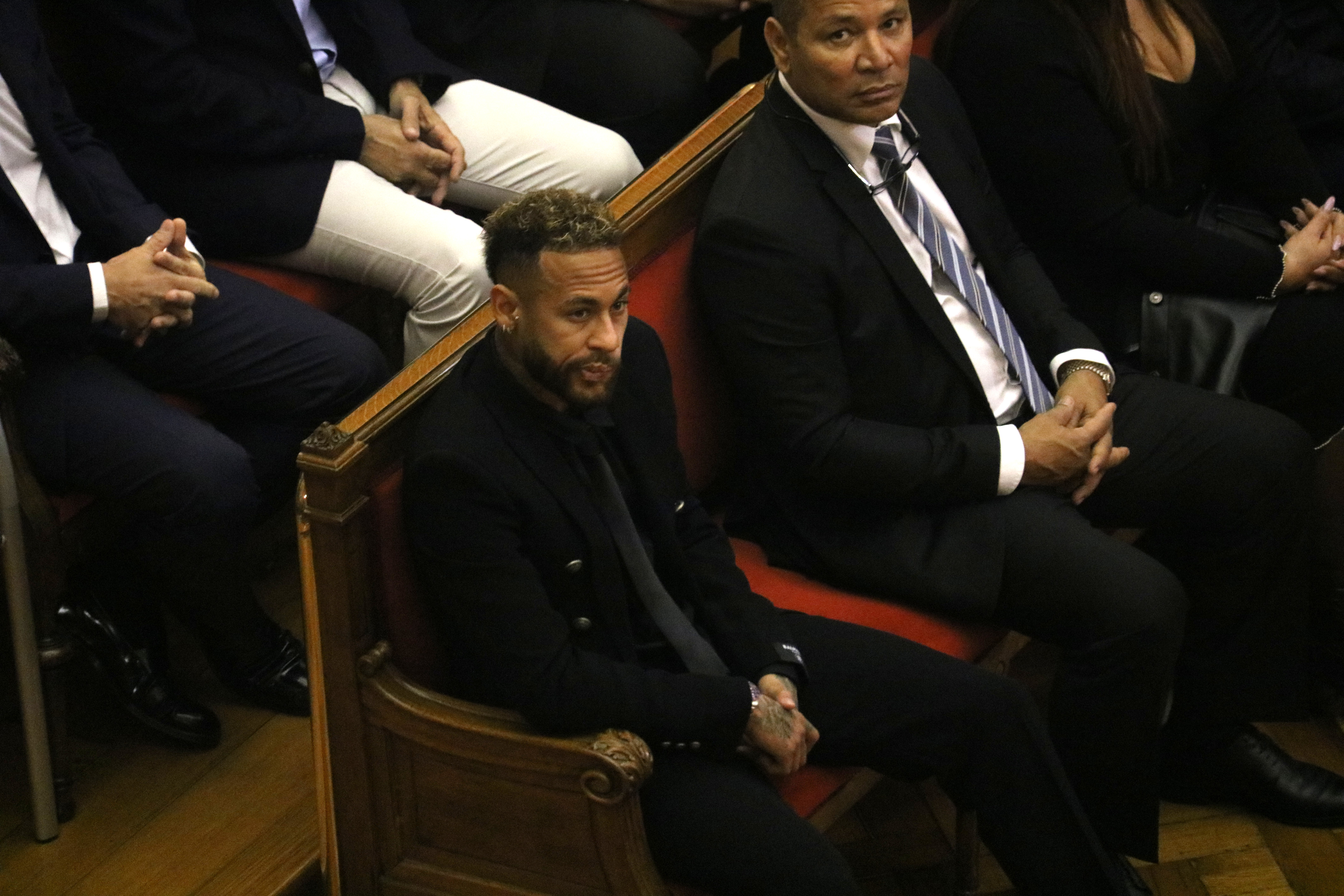 Neymar Jr in court during his transfer fraud trial on October 17, 2022