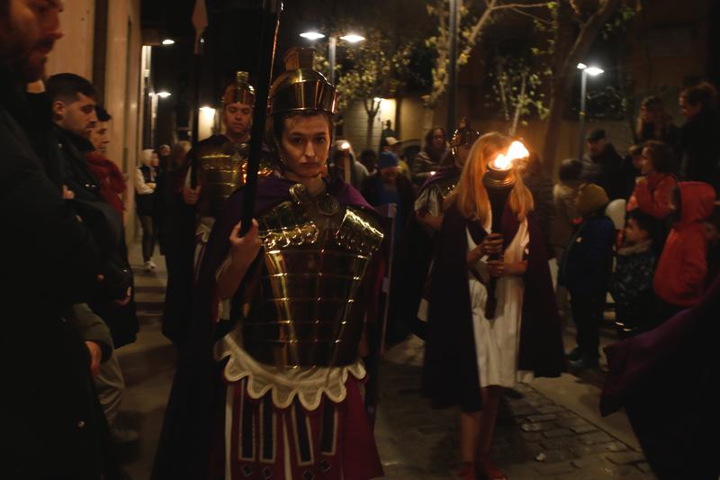 A Roman soldier, part of the Holy Week procession in Vic