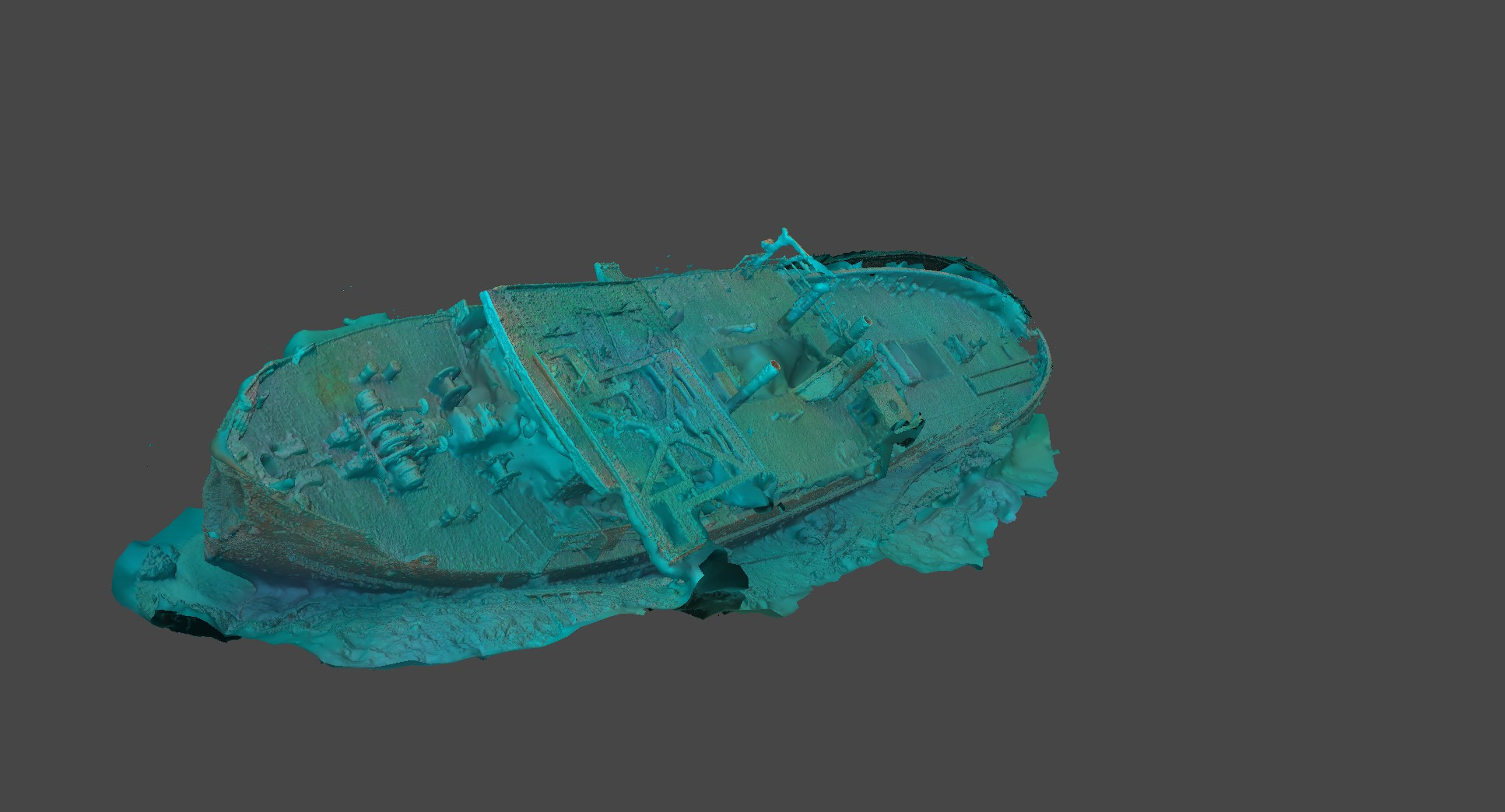 Scan of the Boreas ship off the coast of Palamós