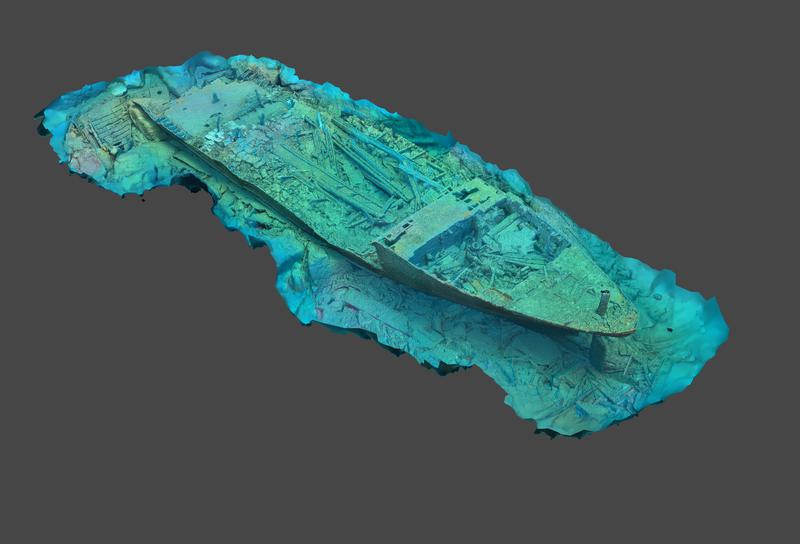 Scan of the Melchuca boat, shipwrecked off the coast of Roses, created by the Thalassa project