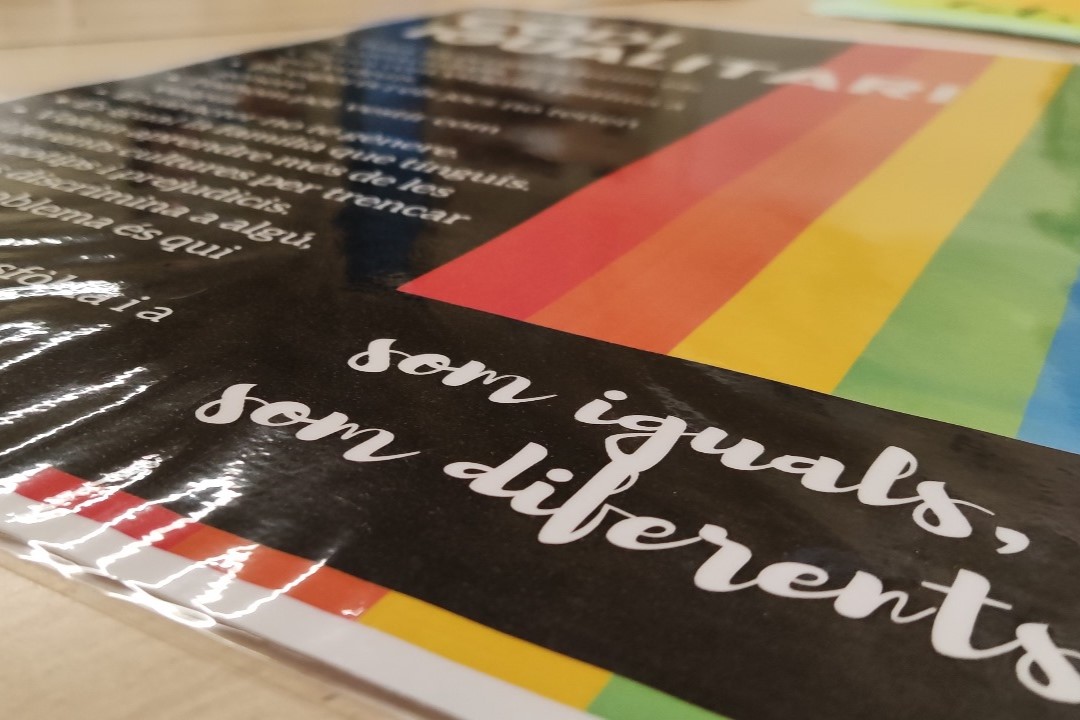 'We are equal, we are different,' poster reads in a school where they teach LGBT freedoms