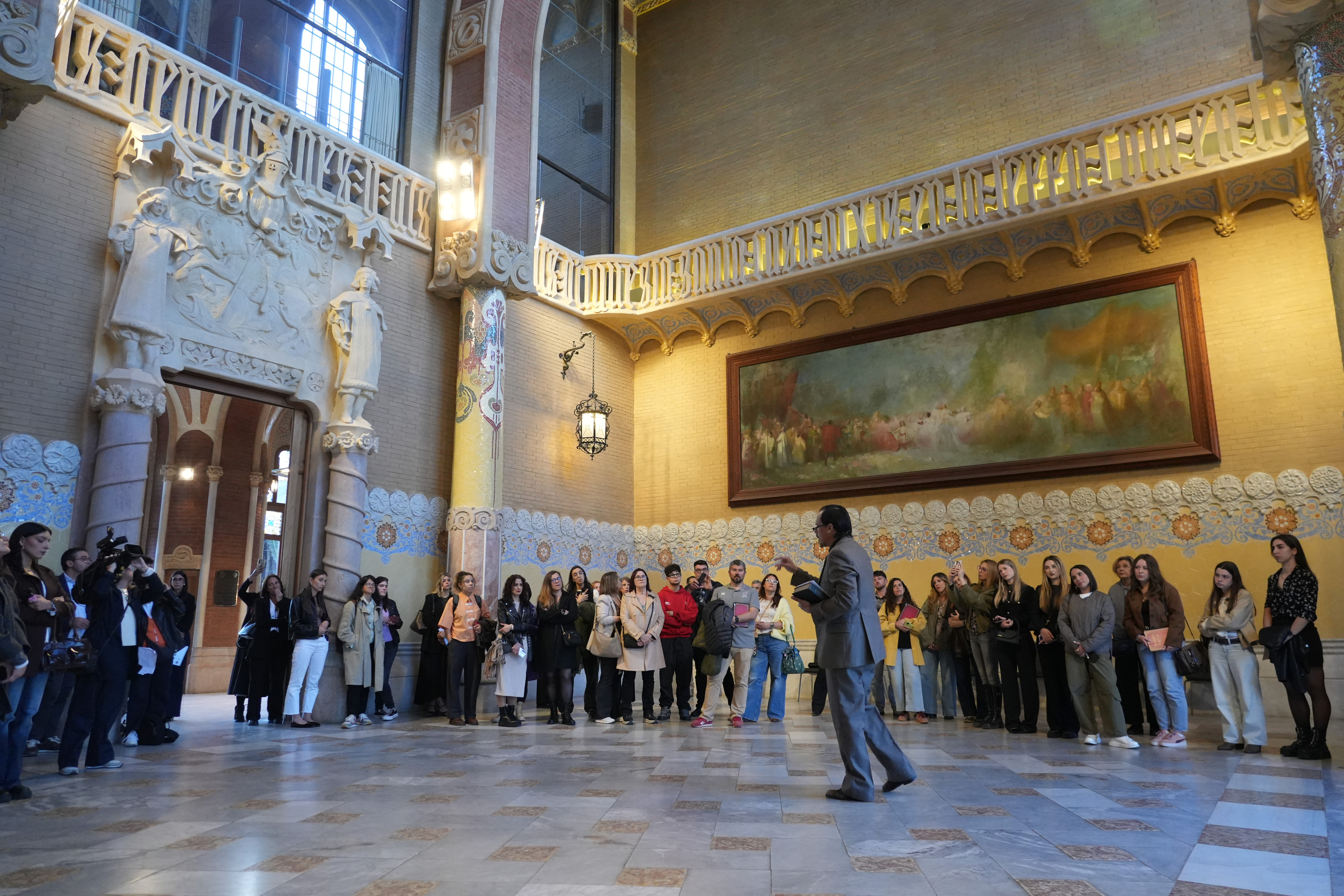 A moment from the literary game for the 25th anniversary of the first edition of ‘The Shadow of the Wind’ by Carlos Ruiz Zafón at the Recinte Modernista de Sant Pau in Barcelona