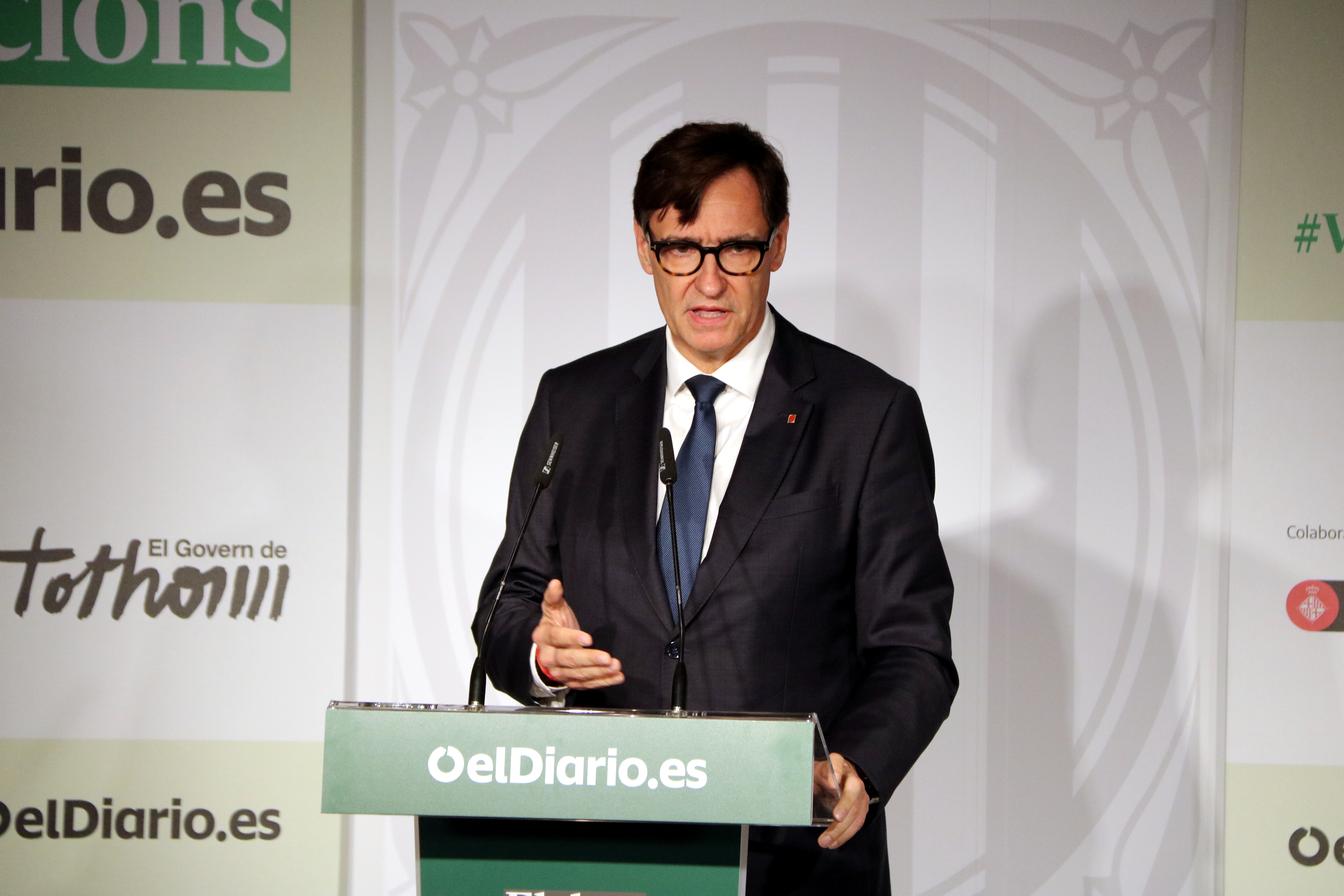 President Salvador Illa at the event 'The Right to Housing: Challenges and Solutions,' organized by eldiario.es.