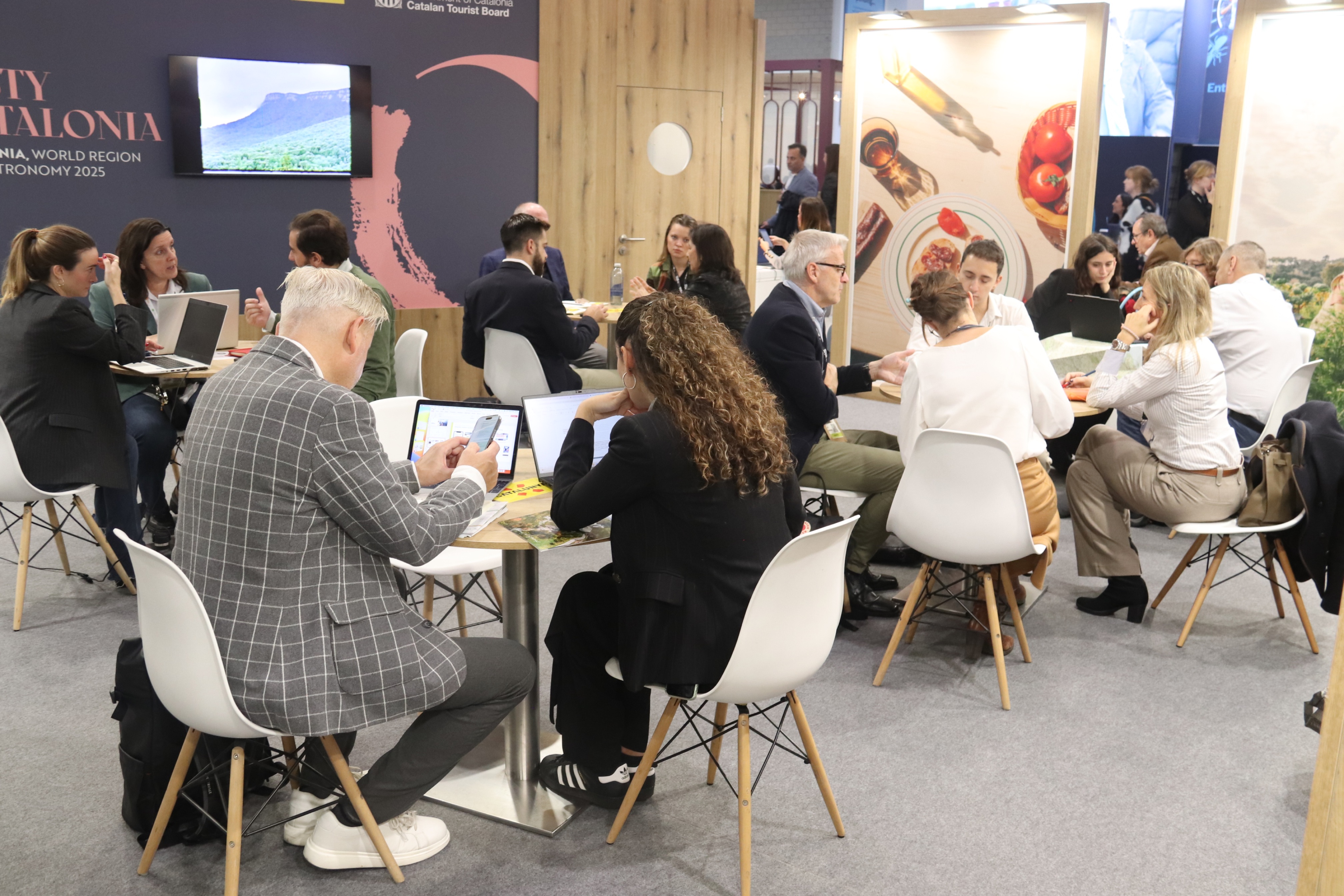 Meetings at Catalonia's pavilion at World Travel Market in London