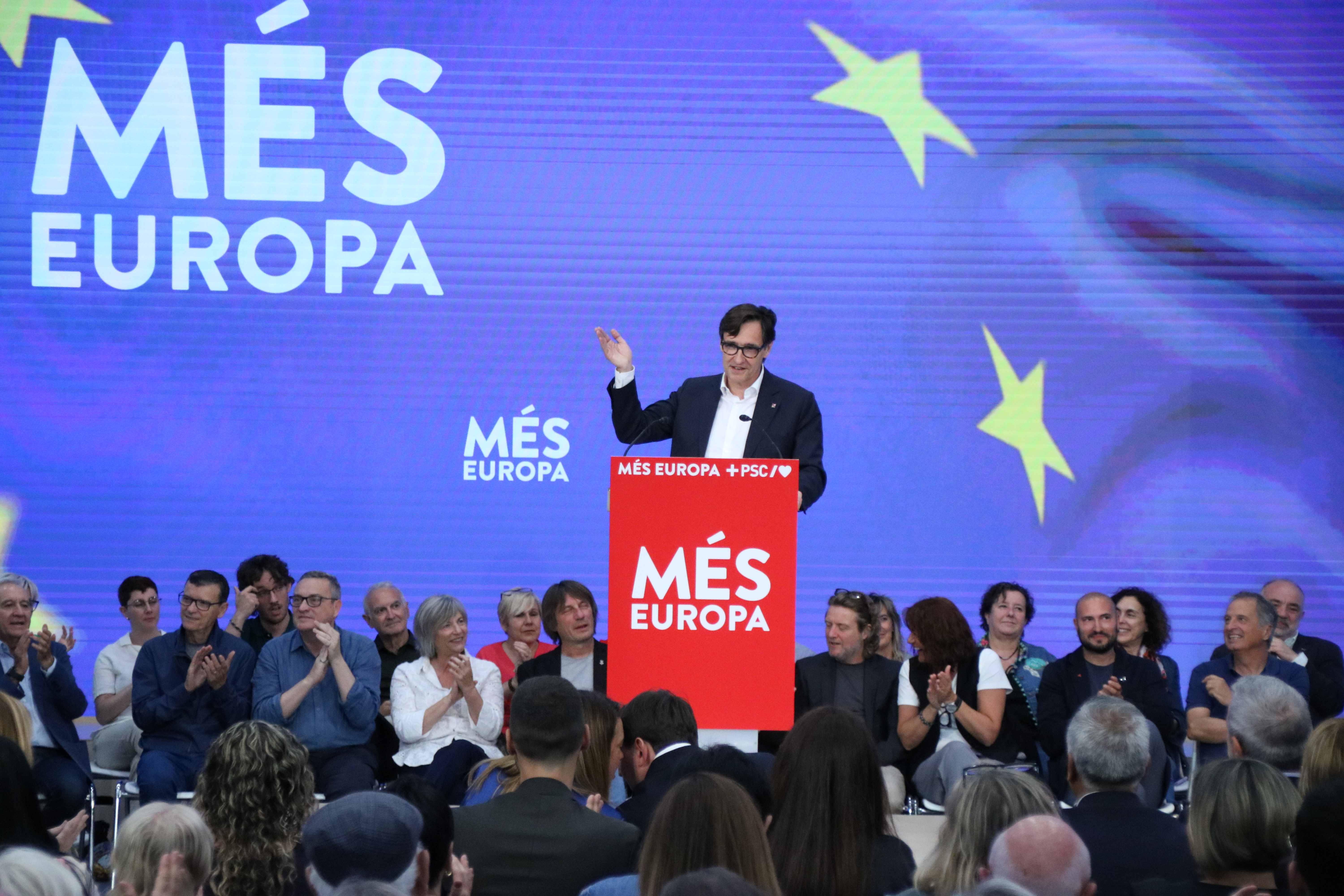 The Socialists leader in Catalonia Salvador Illa at campaign launch