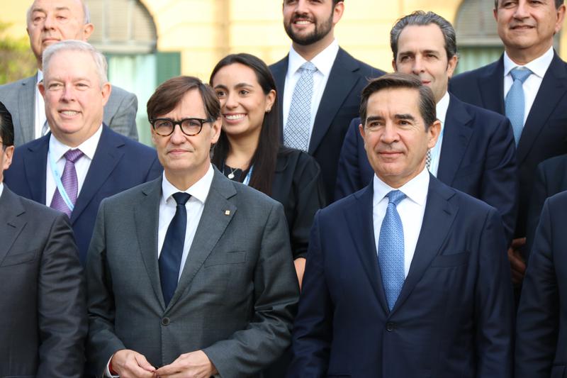President Salvador Illa with BBVA president Carlos Torres