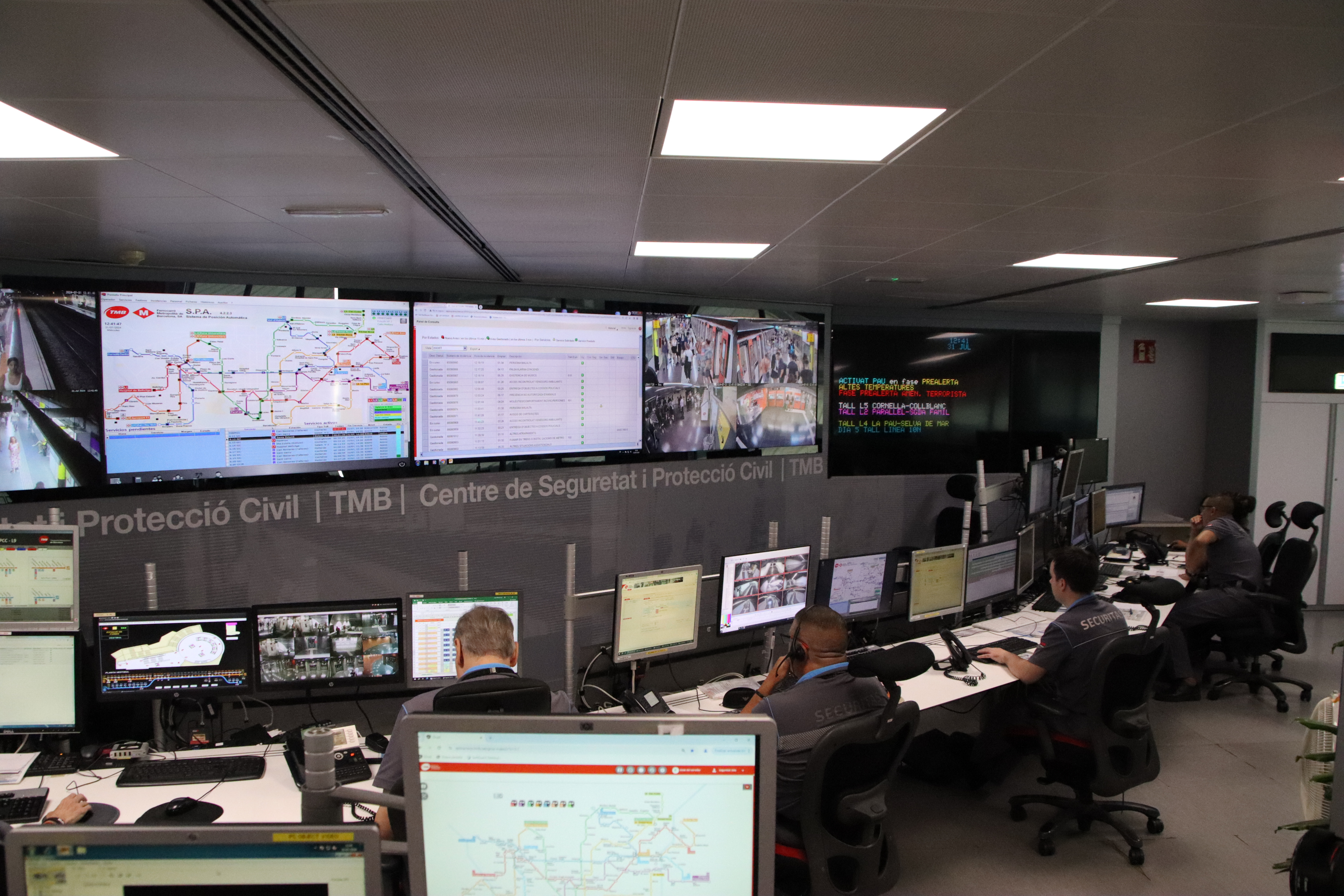 The Barcelona Metro control center