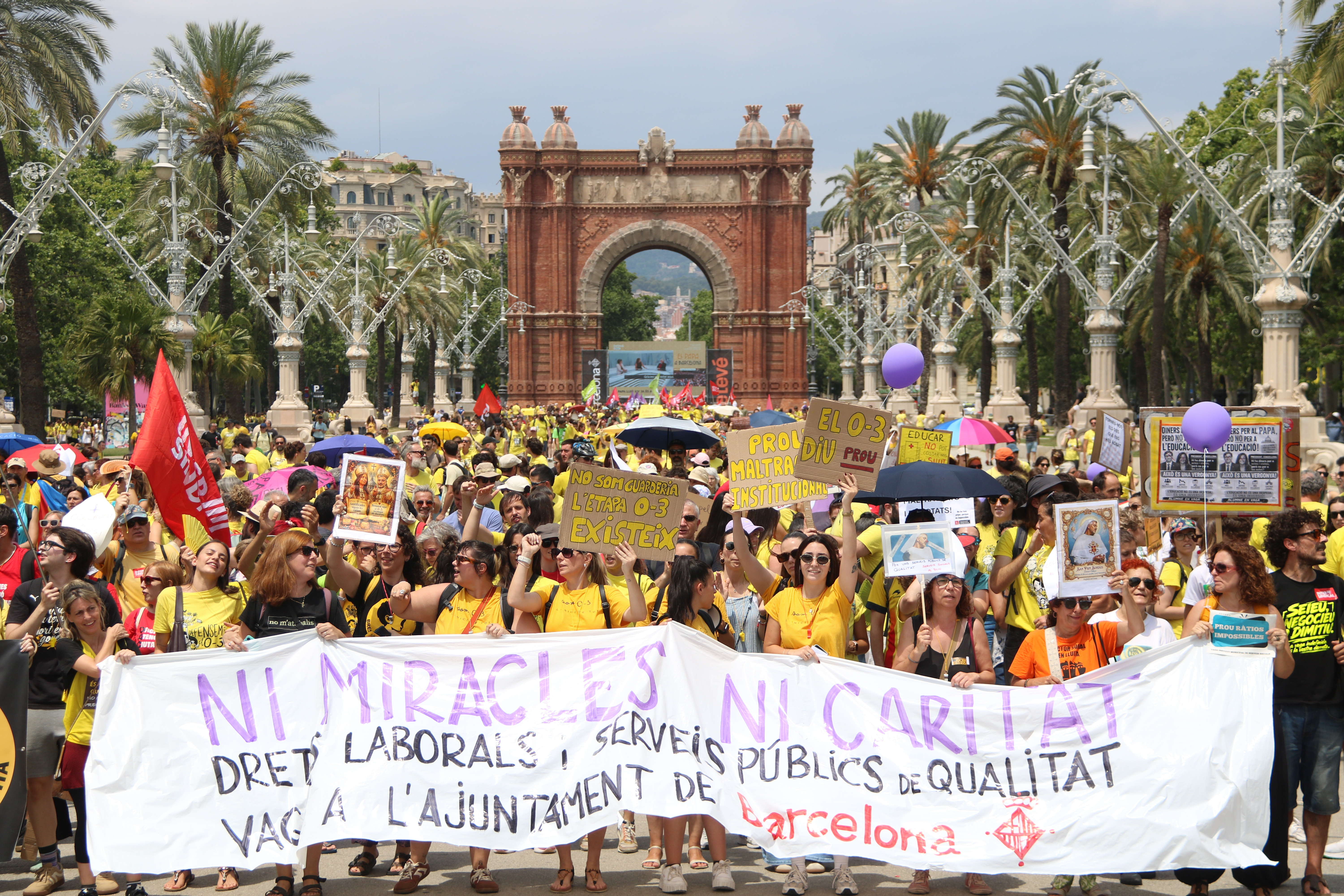 Teachers' demonstration in Barcelona