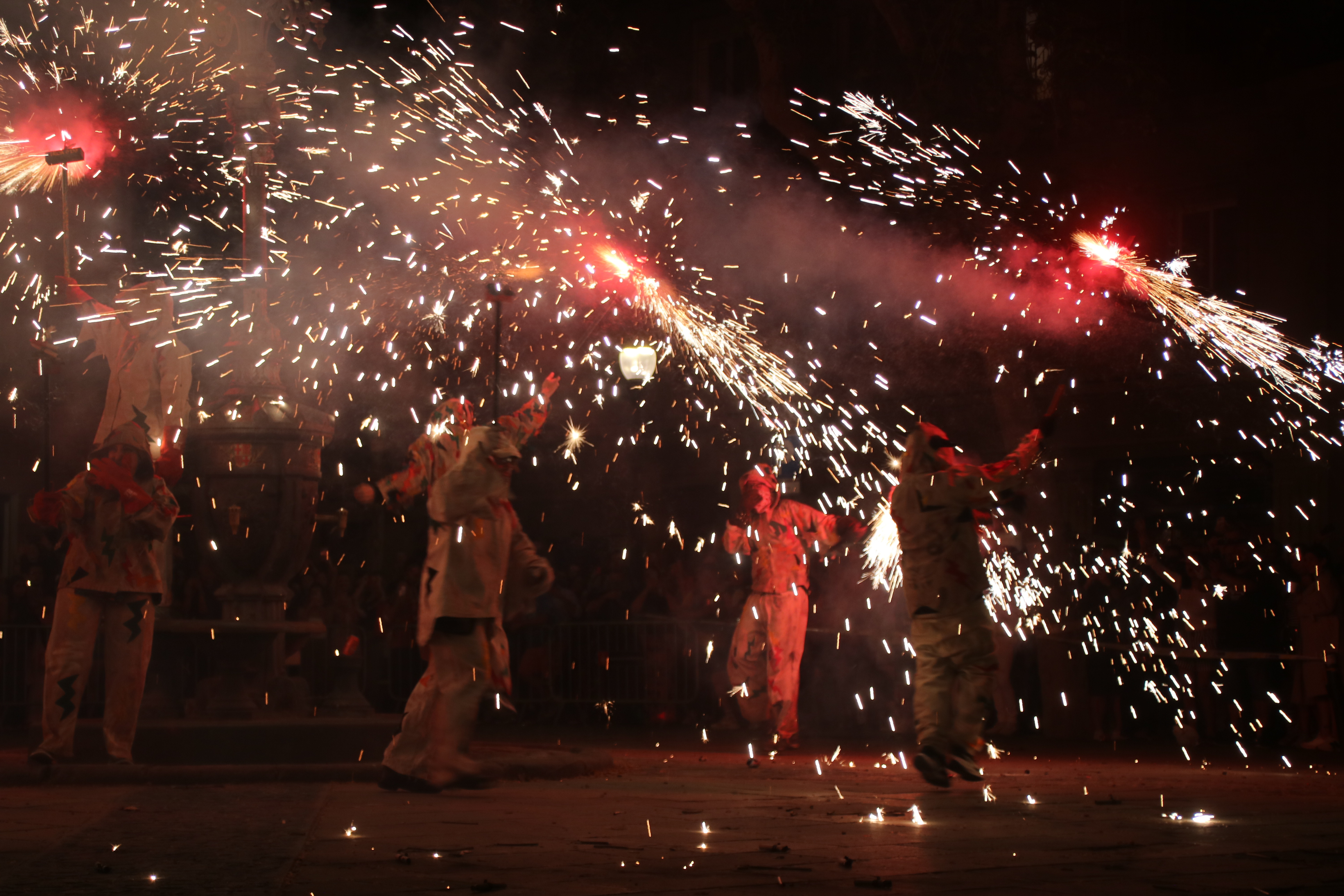 Firecrackers and pyrotechnics are part of Sant Joan festivities tradition