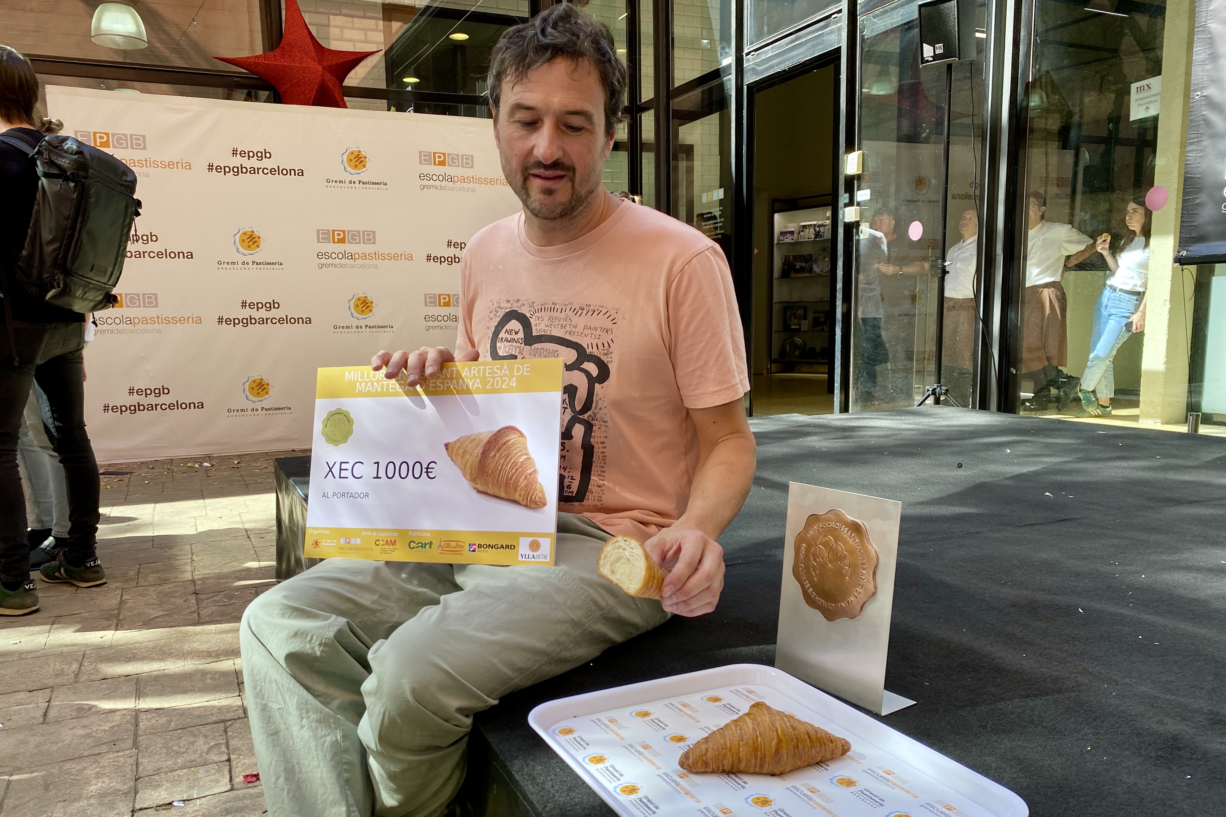 Pastry chef Andreu Sayó of Brunells bakery after winning the award.