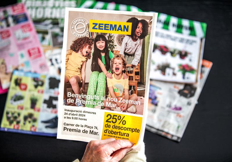 Catalan-written Zeeman brochure delivered to residents in The Hague, The Netherlands