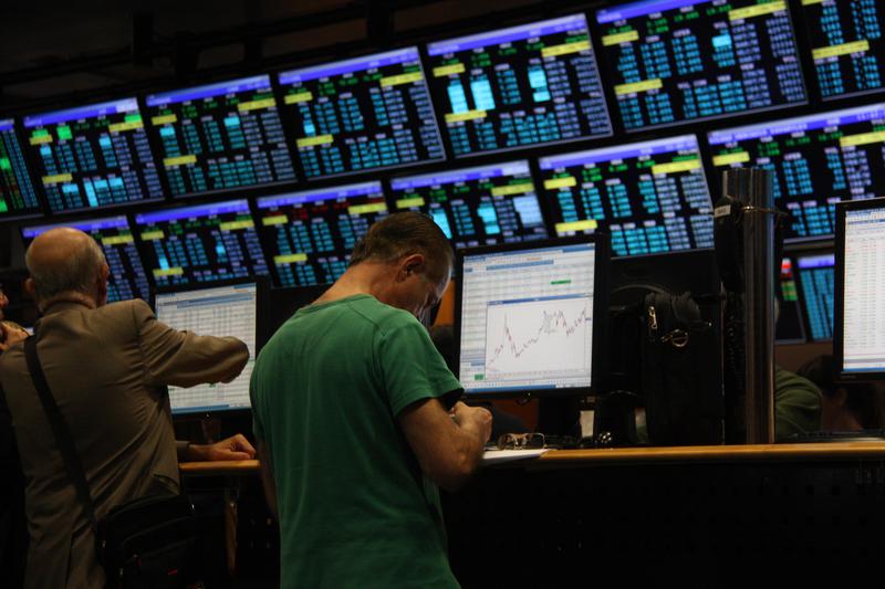 Brokers at the Barcelona Stock Exchange