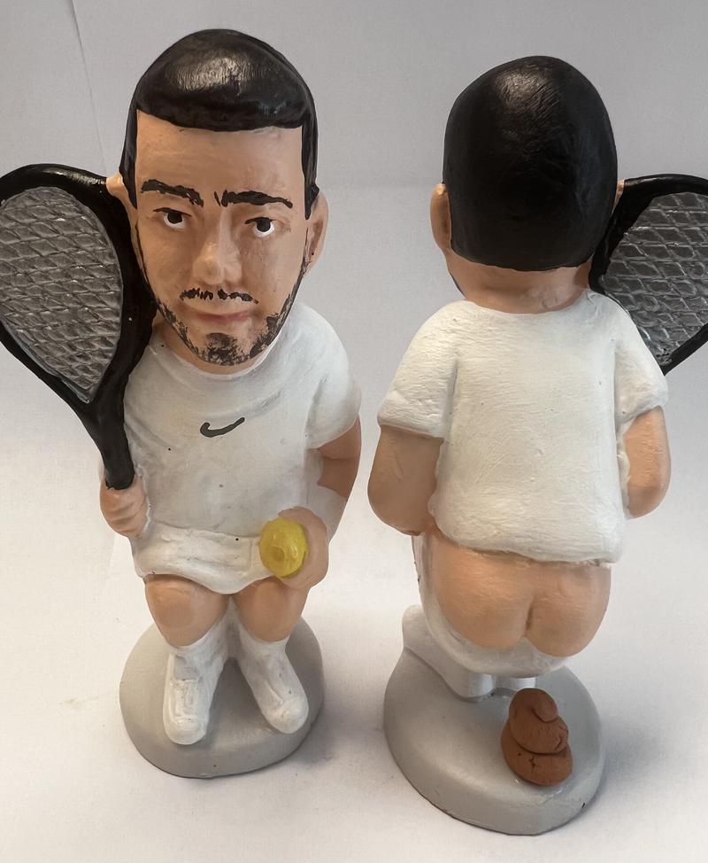 The caganer nativity scene figurine of Spanish tennis player Carlos Alcaraz 