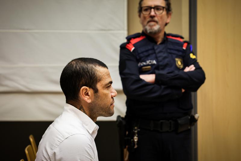 Former footballer Dani Alves during his sexual assault trial