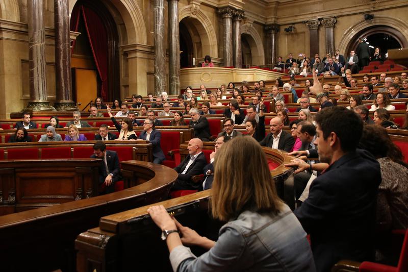 The Catalan parliament during the debate over a proposed law banning bull-related events