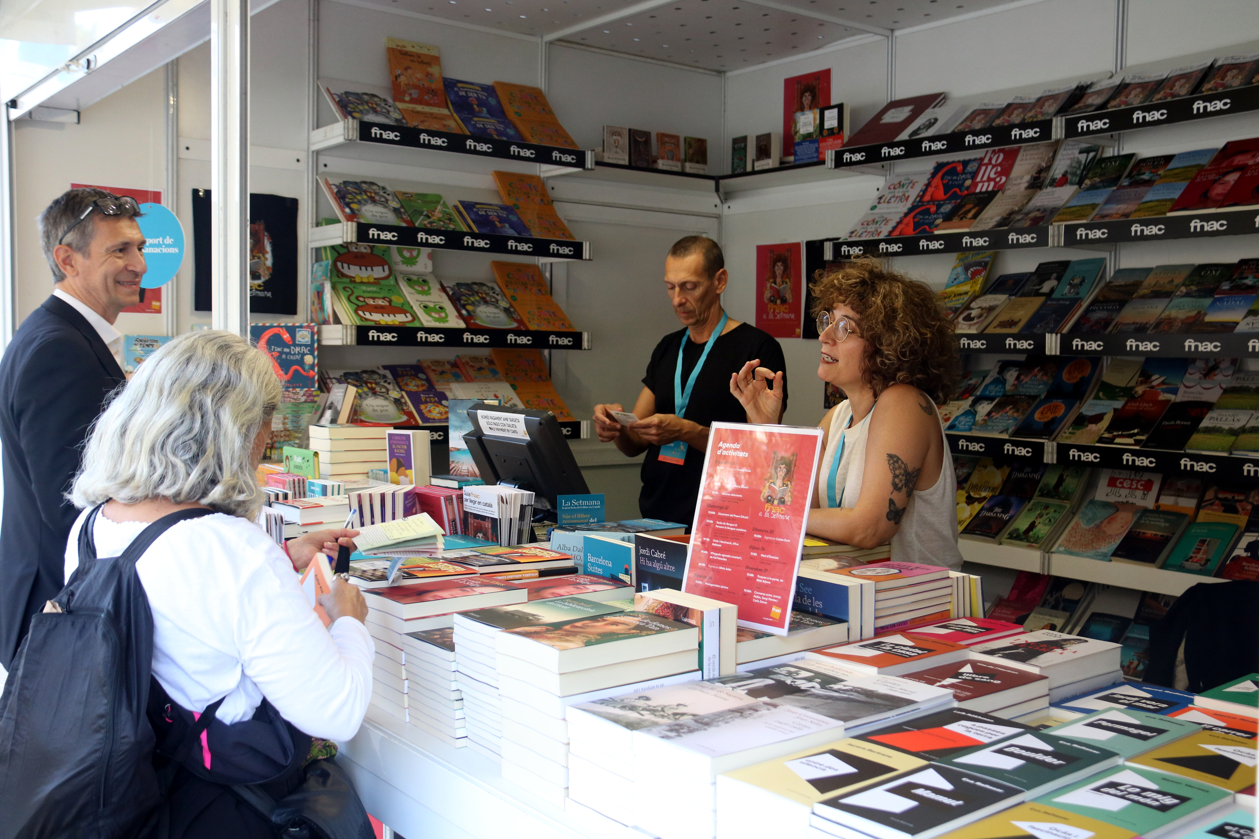 One of the stalls at Catalan Book Week.