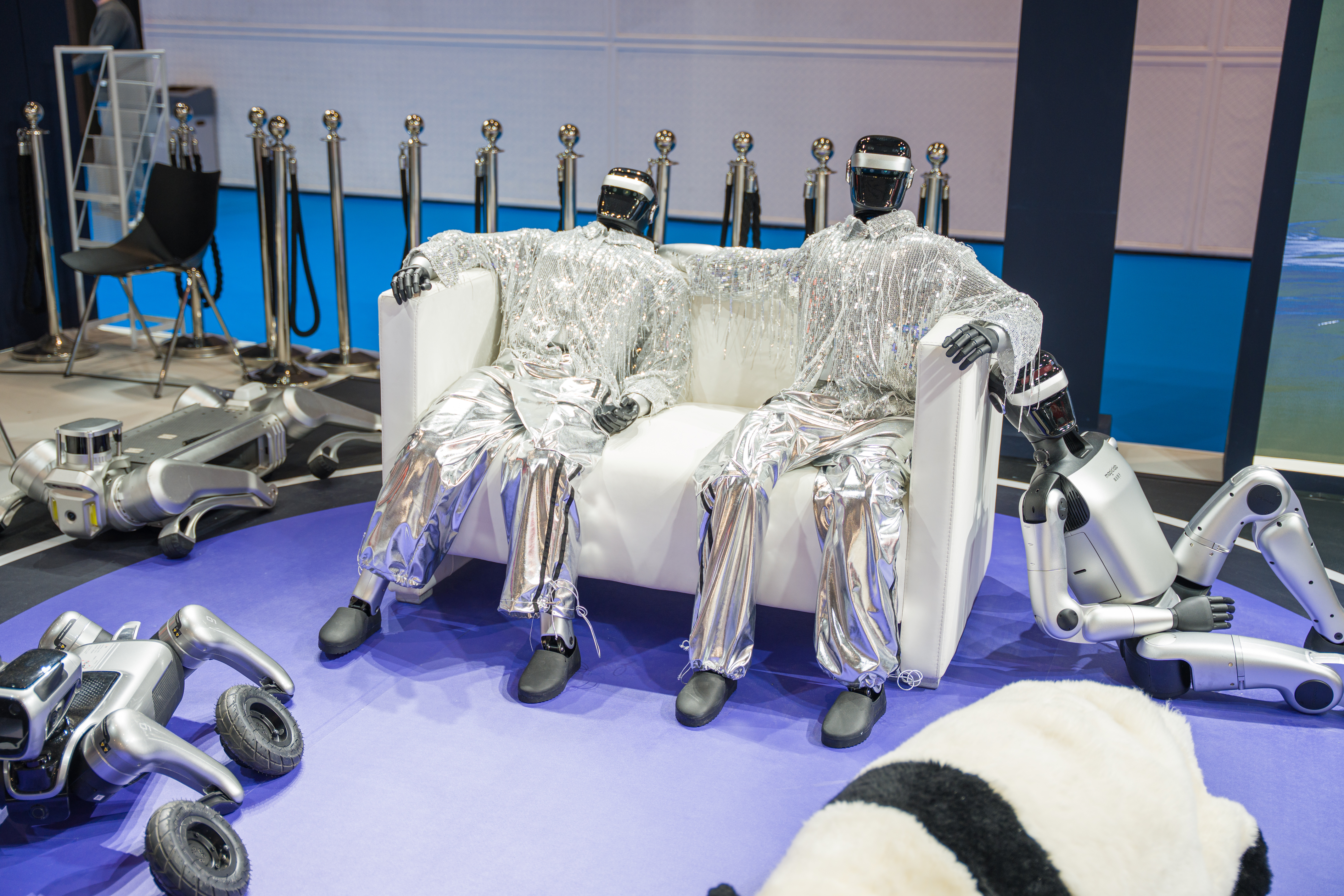 Humanoid robots and robotic pet dogs showcased at MWC26