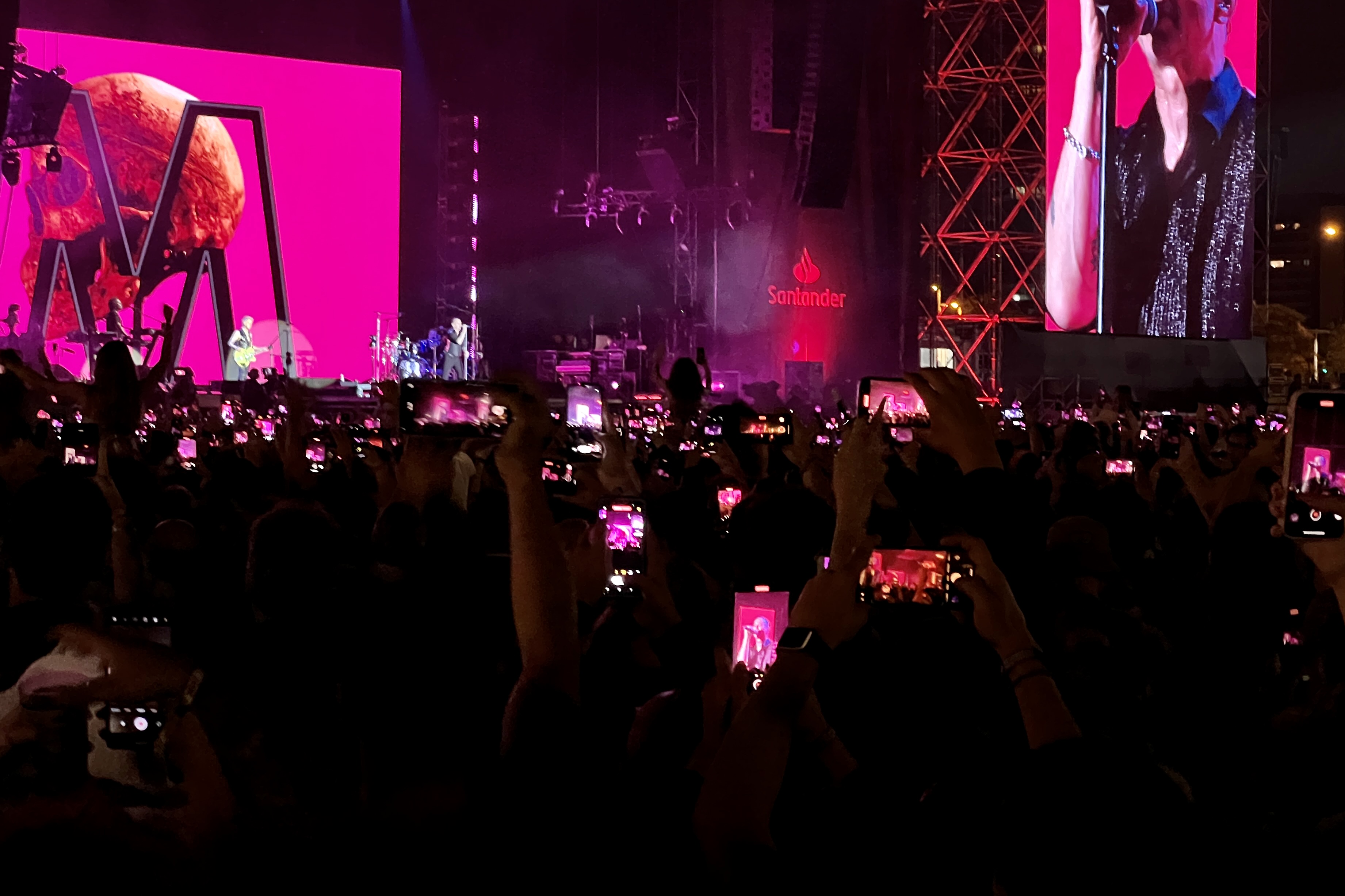Mobile phones during Depeche Mode concert as ‘Enjoy the Silence’ plays on June 2, 2023